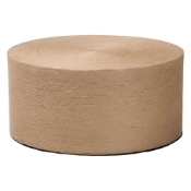 bali & pari Lapis Handwoven Jute Coffee Table - Boho Round Centerpiece with Natural Fiber Texture, Handcrafted Coastal Design for Living Room or Lounge Spaces